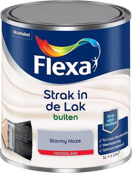 Flexa - Strak In De Lak Buitenlak Hoogglans - Stormy Haze - Mengverf - 1 L