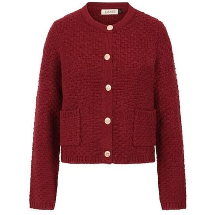 Banned Retro Victoria Wool Mix Vest Cardigan rood L
