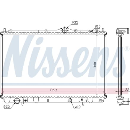 Radiator, motorkoeling NISSENS 65543A