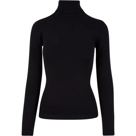 Urban Classics - Knitted Turtleneck Sweater/trui - S - Zwart