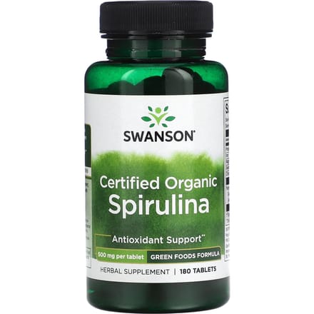 Biologisch gecertificeerde Spirulina, 180 tabletten