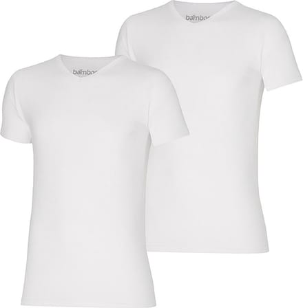 Apollo bamboo t-shirts - maat S - 2-pack heren t-shirts - wit