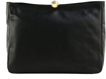 FURLA Leren koppeling Sfera Soft Clutch Nero zwart