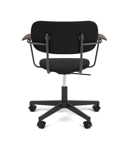 Audo Co Task Chair met armleuningen, volledig gestoffeerd - sierra 1001 black