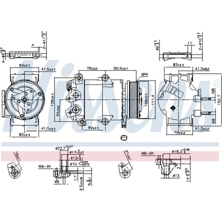Compressor airconditioning NISSENS 890321