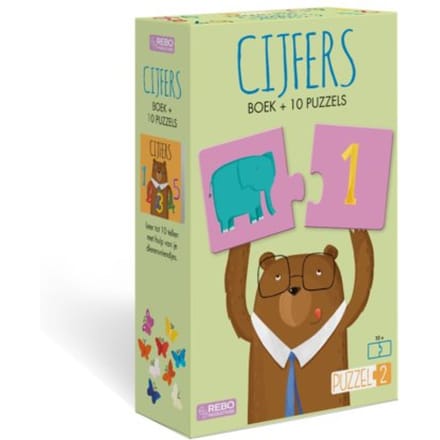 Rebo Publishers Puzzle2 - Book Numbers with 10 Puzzles 2D Puzzels