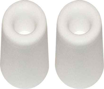 QlinQ Deurbuffer - 2x - deurstopper - wit - rubber - 75 x 40 mm - schroefbevestiging
