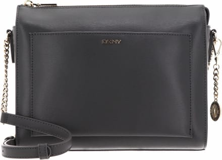DKNY Leren Schoudertas Avondtas Bryant Sutton Box Crossbody Charcoal Grijs