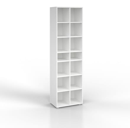 Vicco Paris Schoenenkast – 52.4 x 183.3 cm 22 vakken Wit