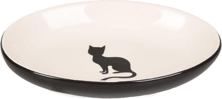 Flamingo - Kattenvoerbak Nala - Zwart/Wit - 90 ml - ∅ 13cm
