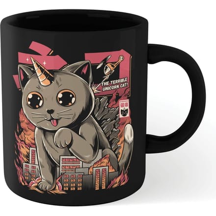 Ilustrata Catzilla Mug - Black