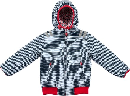 Ducksday - jas - kinderen - omkeerbaar - unisex - blauw - 10 jaar - 134/140 - waterdicht - winddicht