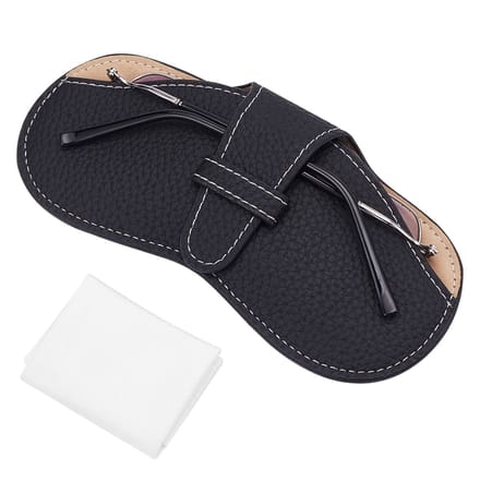 Allecto - Lederen brillenkoker - Draagbare zonnebril pouch - Zachte