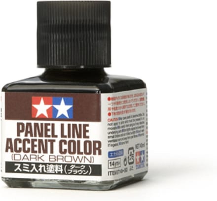 Tamiya Modelbouwdecoratie - 87210 Panel Line Accent Color - Deep Brown - 40ml Effecten potje