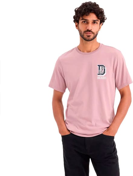 Dockers Graphic Slim T-shirt Met Korte Mouwen Roze M Man