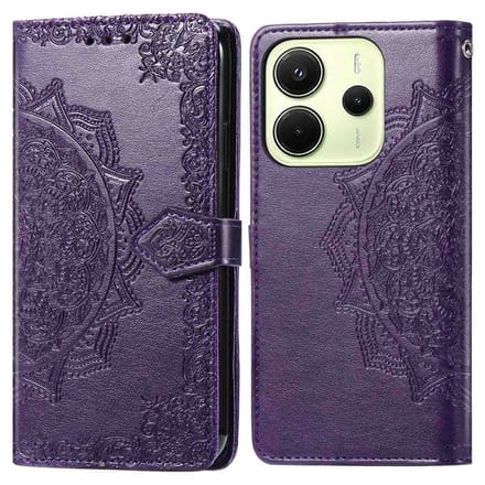 imoshion Hoesje - Geschikt voor Xiaomi Redmi Note 14 (4G) - Mandala Bookcase - Paars