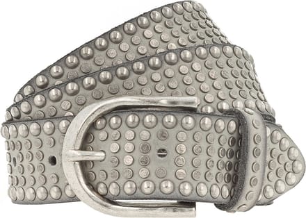 b.belt Leren Riem Riva Colour Leather Belt W100 Light Grey Grijs