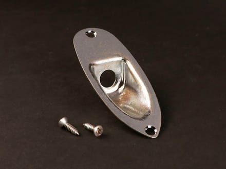 Gotoh JCS-1-AC Jackplaat - Vintage Aged Chrome voor ST-Stijl Gitaren