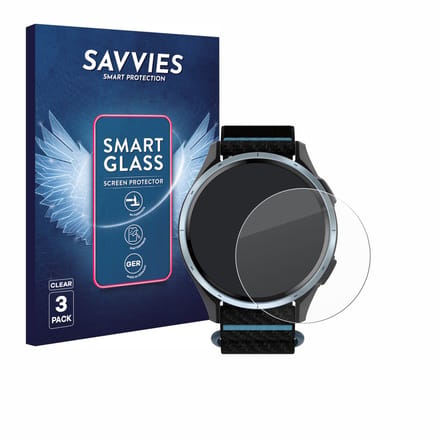 3 Stuks Savvies Screenprotector - geschikt voor Garmin Approach J1 - beschermfolie glas transparant