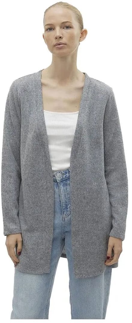 Vero Moda Vmblis Ls Long Jrs Boo Cardigan Grijs M Vrouw