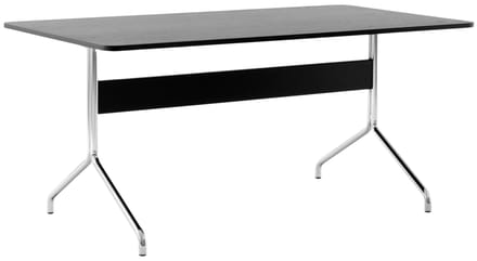 &Tradition Pavilion Eettafel AV18, AV19 & AV24 - zwart - verchroomd - 160 x 90 cm