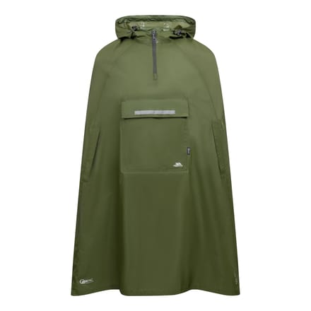 Trespass - Unisex Qikpac Waterdichte Opbergbare Poncho met Capuchon (Mos)