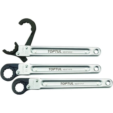 Ratelsleutel TOPTUL 22 mm einseitig aufklappbar