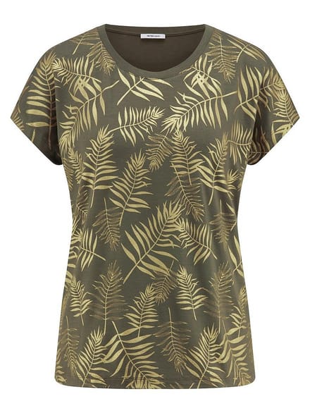Shirt ronde hals Van Peter Hahn groen