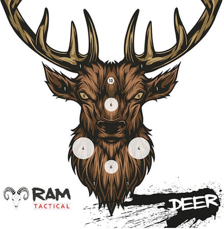 Ram Target Hert Schietkaart 14x14 cm 50 stuks