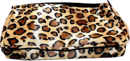 Toilettas klein bruine tinten panterprint