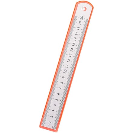 Règle droite en acier inoxydable, épaisseur d'un centimètre, robuste, haute précision, polyvalente, pour le bureau 20cm white