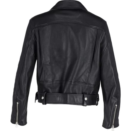 Acne Studios Zip-up Bikerjack in Zwart Leer