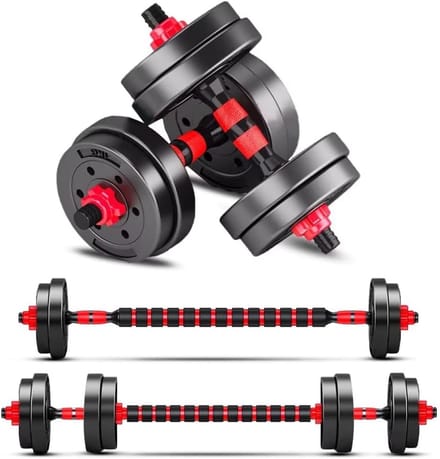 Dumbbells Set - Halterset - Zwart en Rood