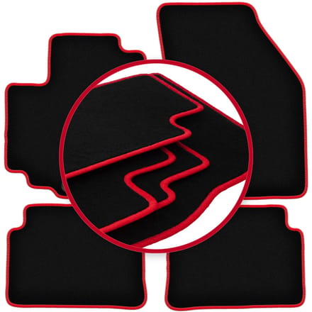 CARLUX-RED automatten voor: Nissan Pixo hatchback (2008-2013)