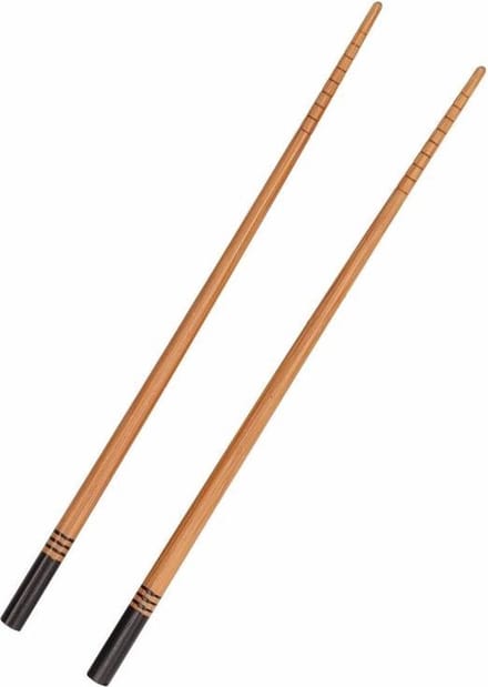 Bamboe Aziatiesche eetstokjes - bruin / zwart - 2x setje - hout