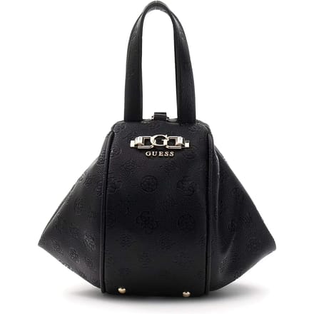 GUESS handtas schoudertas Anise Top Handle Pouch Black Logo zwart