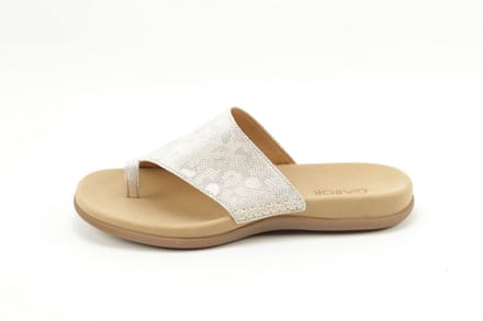 Gabor 83.700.60 slipper zilver/goud