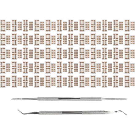 120 pièces Bandes Correctrices pour Ongles Incarnés Bande en Caoutchouc Double Face Patch Correcteur pour Ongles d'Orteil white