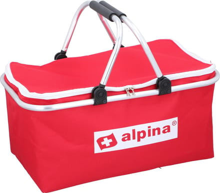 alpina Koeltas met Handvat - ca 25 Liter - Afsluitbaar met rits - Rood