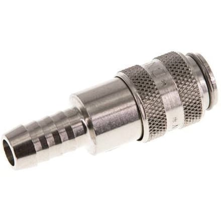 Vernikkeld Messing DN 5 Luchtkoppeling Snelkoppeling 8 mm Slangpilaar