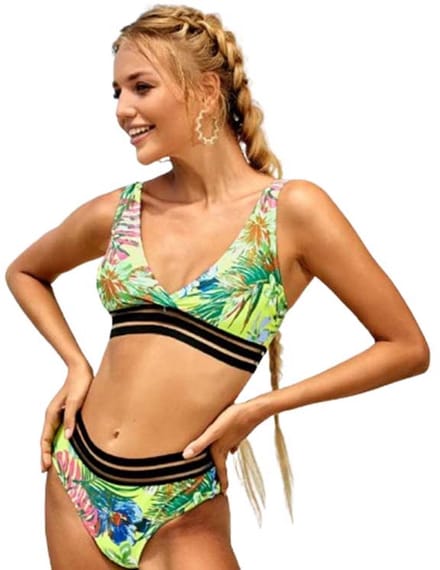 Bikini met Doorschijnende Strips - Bad Mode