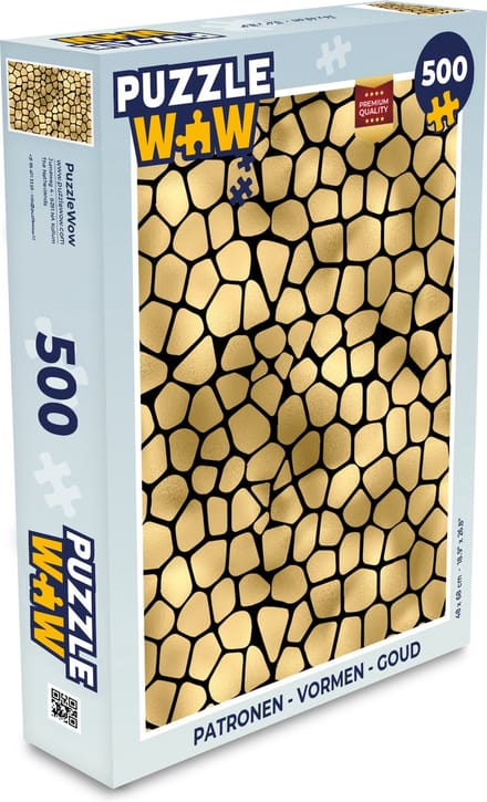 Puzzel Patronen - Vormen - Goud - Legpuzzel - Puzzel 500 stukjes
