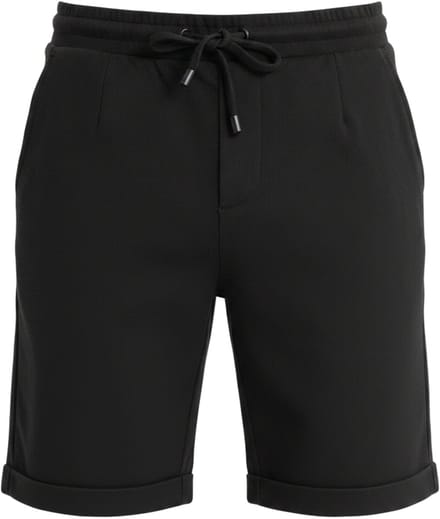 OMBRE Korte Broek - Regular Fit - Viscose - Effen Zwart L