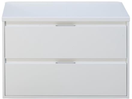 Porto Badmeubelset 90 cm - Wit Hoogglans - Wastafelbovenblad Wit Hoogglans