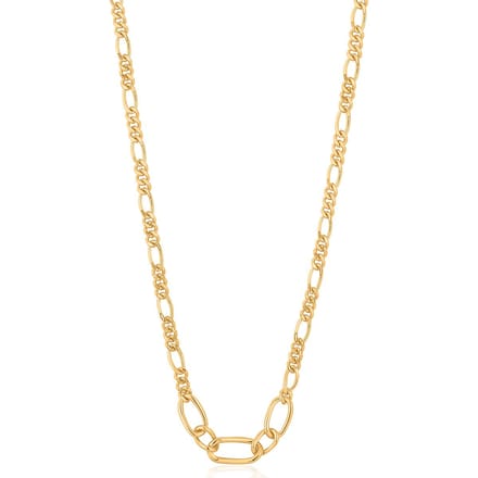 Ania Haie Chain Reaction AH N021.03G Dames Ketting 40 cm