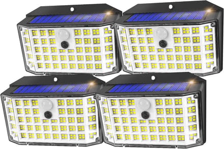 Zonne-energie Buitenlamp met Bewegingssensor - 176 LED, 270 Graden, IP65, 3 Modi