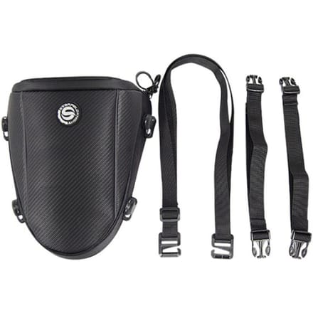 Sac de queue de moto noir, sac de siège arrière, sac à dos d'épaule, sac de tourisme étanche black