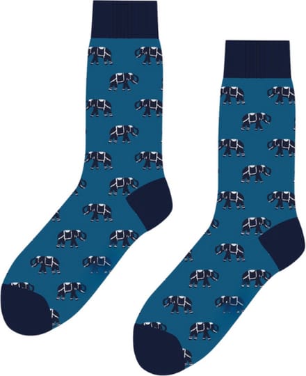SQOTTON® - Naadloze sokken - Olifant - Maat 41-46