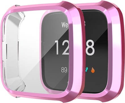 By Qubix - Geschikt voor fitbit Versa Lite Soft TPU case (volledig beschermd) - Roze