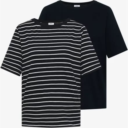 Shirt met strepen in een 2-pack